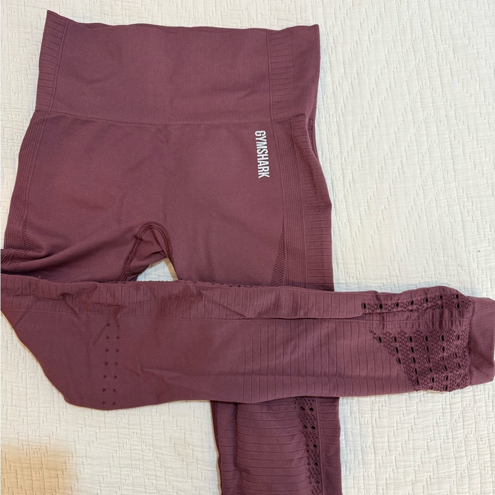 Gymshark Kids Burgundy Leggings - Picture 1 of 1